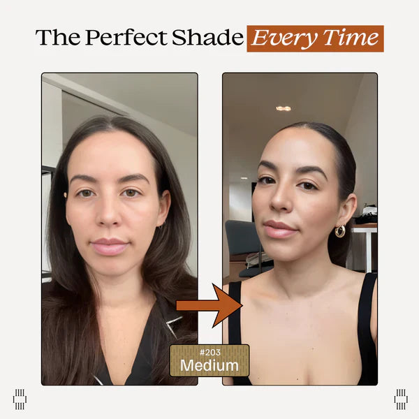 Color Changing Foundation Stick | Skin Matching Foundation with Built-In Brush