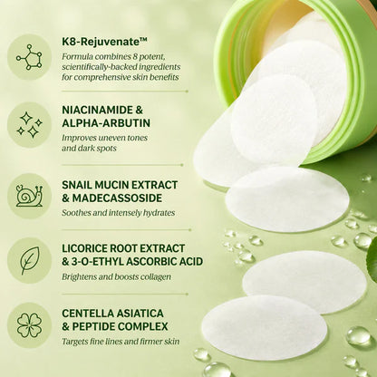 Exfoliating Toner Pads for Texture & Blemishes | Korean Face Pads for Sensitive Skin