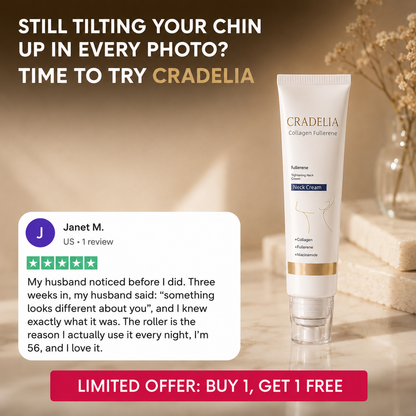 Collagen Neck Tightening Cream – Firming Roller for Wrinkles, Double Chin & Sagging Skin