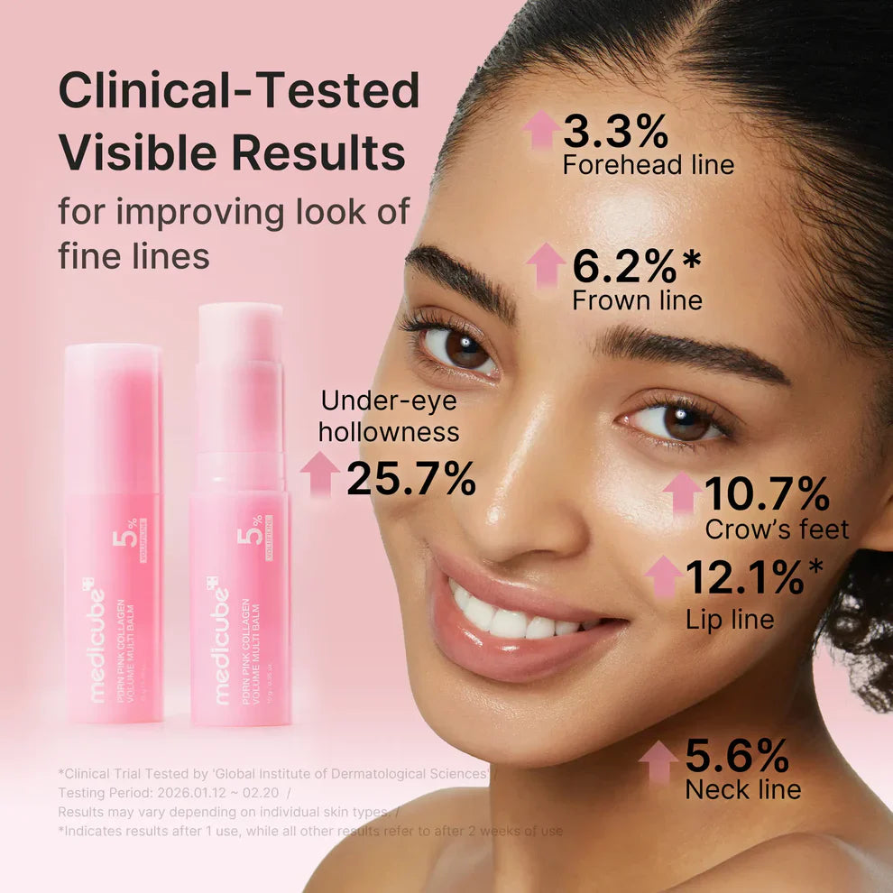 Wrinkle Balm Stick for Fine Lines & Glow | Korean Collagen PDRN Multi Balm